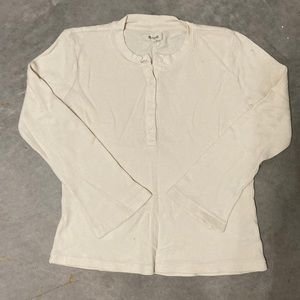 Madewell cotton thermal button down XXS